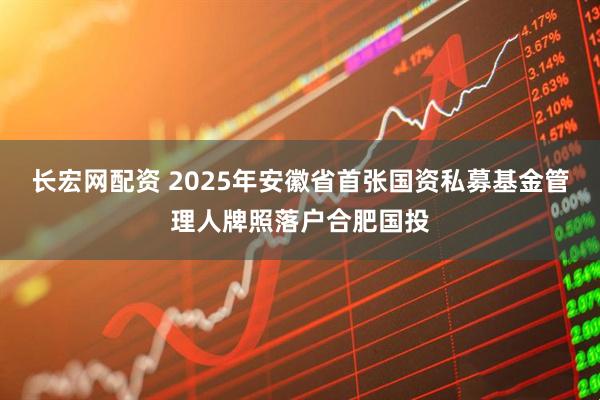 长宏网配资 2025年安徽省首张国资私募基金管理人牌照落户合肥国投