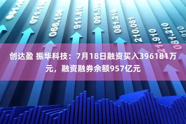 创达盈 振华科技：7月18日融资买入396181万元，融资融券余额957亿元